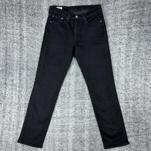 Levi's Premium 514 Straight Fit Men's Black Jeans W32 L34 Zip Fly Cotton Lyocell